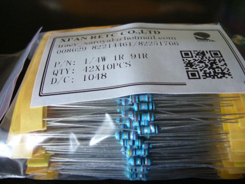 2600pcs 1/4w 1% 130 Values Resistors Kit Metal Film Resistor Package X20pcs ROHS