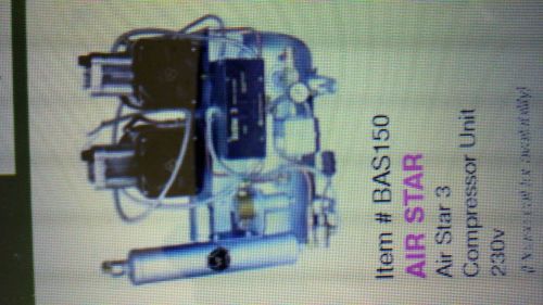 Bull frog #bas150, air star 3, 230v oilless compressor unit 230v for sale