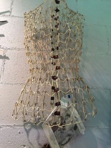 Vintage dress form mannequin &#034;my double&#034; metal wire mesh model art paper work for sale
