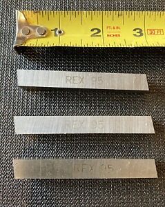 Rex 95 HSS 3/8” Square Lathe Cutting Tool Bits (3 Pieces) NOS