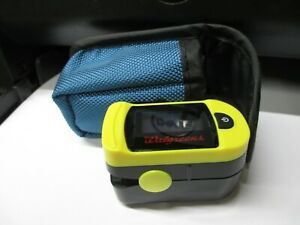 WALGREEN’S OXYWATCH, C-20 PULSE OXIMETER WITH CASE  BRIGHT YELLOW
