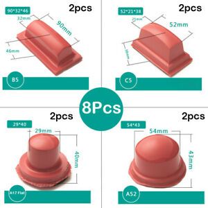 8Pcs Pad Printing Rubber Head Soft Silicone Pad Round Square Pad Printing Tool