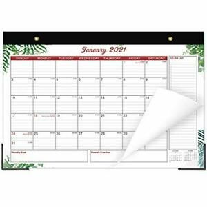 2021 Desk Calendar Pad 12 Month 17&#034; x 12&#034; green
