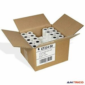 50 Thermal Paper Rolls 2-1/4 X 50 Verifone Vx520 Ingenico ICT220 ICT250 FD400