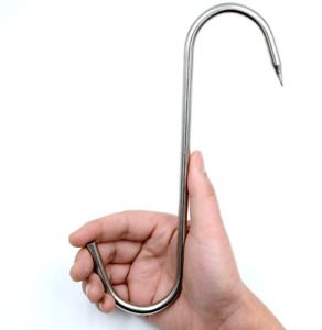 Alele Meat Hook 4pack Heavy Duty S-Hooks 10&#034; Stainless Steel Meat Hooks Processi