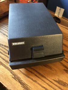 Vintage Rolodex Card File with Cards, with Clasp/Button To Keep Closed