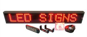 One Line Ultra Bright Red LED Programmable Display + Wireless Remote 38&#034;x6.5&#034;