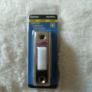 Carlin Lighted Button For Use With Chimes/Bells/Buzzers Chrome Plated New