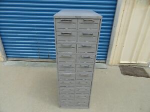STEELCASE 20 DRAWER METAL TOOL PARTS HARDWARE FILE STORAGE CABINET 55&#034;-29&#034;-19&#034;