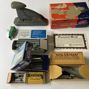 Vintage Gray Swingline #3 Speed Stapler Art Deco Office Desk Industrial +Remover