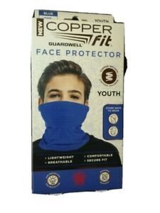 Copper Fit Guardwell Face Protector Mask Youth Blue Brand New