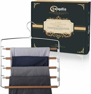 Tranquillo Pants Hangers Space Saving - 4 Pack Jeans Hanger - Closet...