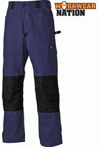 Dickies Grafter Duo Tone Trousers Cordura Knee Pad Work Pants ,Navy