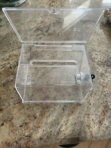 Polmart clear suggestion box With Key/ Drawing Box