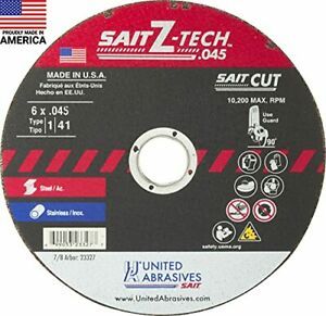 United Abrasives- SAIT 23327 Type 1 6-Inch x .045-Inch x 7/8-Inch 10200 Max R...