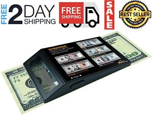 detector de billetes falsos porttil UV verificar dinero CON gua referencia