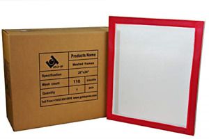 20 x 24 Inch Pre-Stretched Aluminum Silk Screen Printing Frames with 110 White 6
