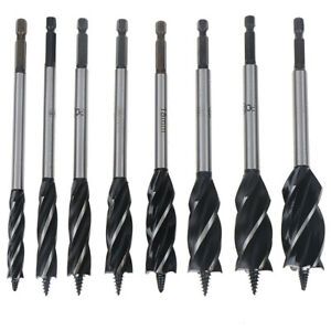 10-25mm Twist Drill Bit Set Wood Fast Cut Auger Carpenter Joiner Tool  JG