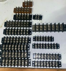 15 Cinch Jones Bakelite Barrier Terminal Strips Lot Pro Audio Test &amp; more 100pt