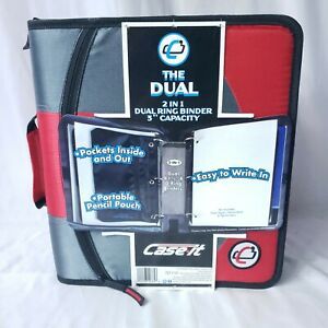 Case It Case-it Mighty Zip Tab 3 3-Ring Zipper Binder D-146