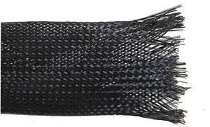 BRAIDED SLEEVING 40MM BLACK 50M - Cable Management - Accessories