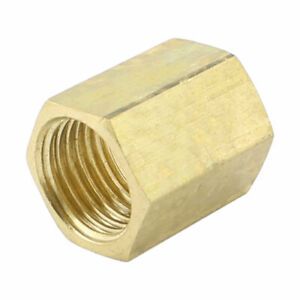 1/4&#034; PT Female Thread Brass Hex Rod Connectors Straight Pipe Fittings
