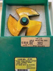 RAISED PANEL CARBIDE SHAPER CUTTER.  3/4” BORE With 1/2” Bushing