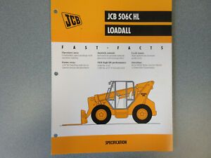 JCB 506C HL Loadall Forklift Brochure 2 Page