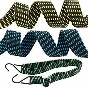 3 Pieces 40 Inch Adjustable Flat Bungee Cord Flat Bungee Strap with Adjustable