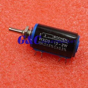 5PCS WXD3-13-2W 10K ohm Multiturn Wirewound Potentiometer Adjustable Resistor