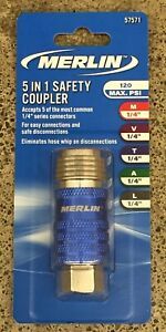 Merlin Safety Coupler 5-in-1 Fitting For Fast Easy Connection Safe Disconnection