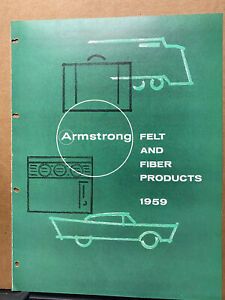 Vtg Armstrong Cork Company Trade Catalog ~ Felt &amp; Fiber Products Asbestos 1959