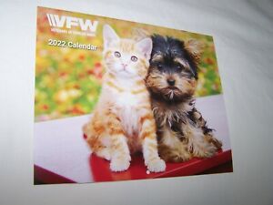 Veterans of Foreign Wars 2022 Wall Calendar Animals; New