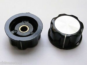 12pcs Bakelite Knobs VOLUME TONE CONTROL KNOB 15mmX26mm Black 3#