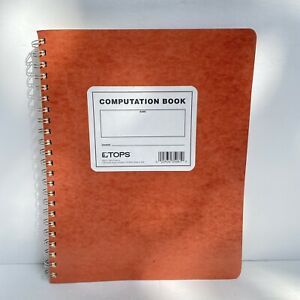 TOPS Computation Book Double Wire 152 Numbered Graph Paper Pages 11.75&#034; x 9.5&#034;