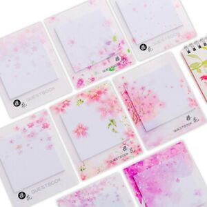 Cute Kawaii Cherry blossoms Memo Pad Sticky Notes Stationery Sticker Suppl_AA