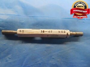 10 48 NS 2 THREAD PLUG GAGE #10 .190 .1900 GO AND NO GO INSPECTION CHECK
