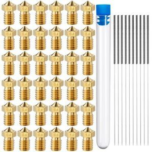 4X(36 Pieces Extruder Nozzles M6 3D Printer Brass Nozzle Print Heads 10 NozI7T1)