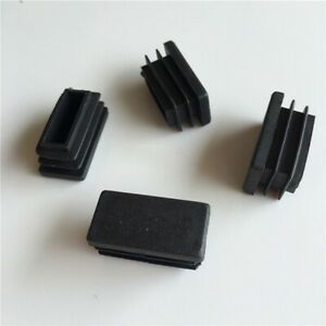 Black 15*50mm Square Tube End Plug Tubing Cap Bung Plastic Blanking Insert Plugs