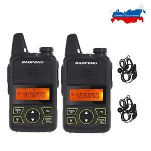 2pcs/lot BAOFENG T1 MINI Two Way Radio BF-T1 Walkie Talkie UHF 400-470mhz 20CH P