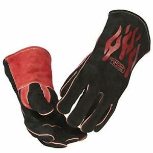 Guantes Tradicionales De Soldadura Mig / Stick | Cuero Forrado De 14 &#034;&#034;| Kevl