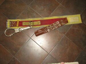 Used Size 40 Fireman&#039;s Belt with Large Carabiner