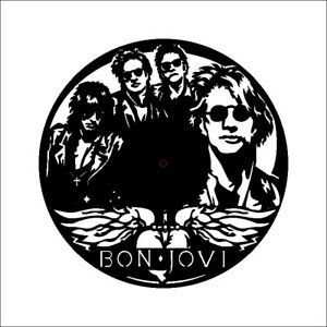 DXF CDR  File For CNC Plasma Laser Cut - Bon Jovi Clock Cutting File