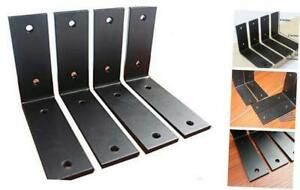 4 Pack - L 5&#034; x H 4&#034; x W 1.5&#034;, 5mm Thick L Shelf Bracket, Iron Shelf Brackets,