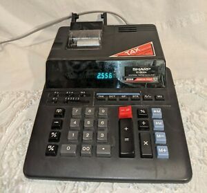 Sharp EL-2630A Electronic Printing Calculator 2 color ribbon print &amp; tax...