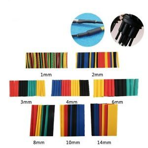 164Pcs/Set Mixed-Color Heat Shrink Tubing Heat Insulation Shrinkable Tube Sleeve