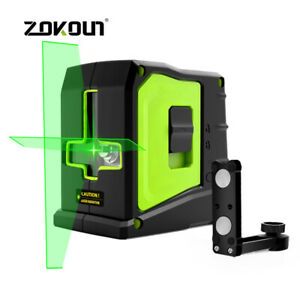 ZOKOUN 2 Lines Green Laser Level Vertical Horizontal Cross Line Magnetic Bracket