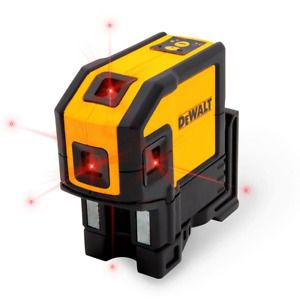 165 Ft. Red Self-Leveling 5-Spot &amp; Horizontal Line Laser Level with (3) AA Batte