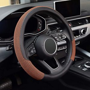 KAFEEK Steering Wheel Cover, Universal 15 inch, Microfiber Leather Viscose, Brea