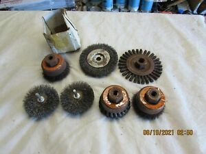 7 NOS Never Used Wire Wheel Bench Grinder Brush Black Decker Different Coarses